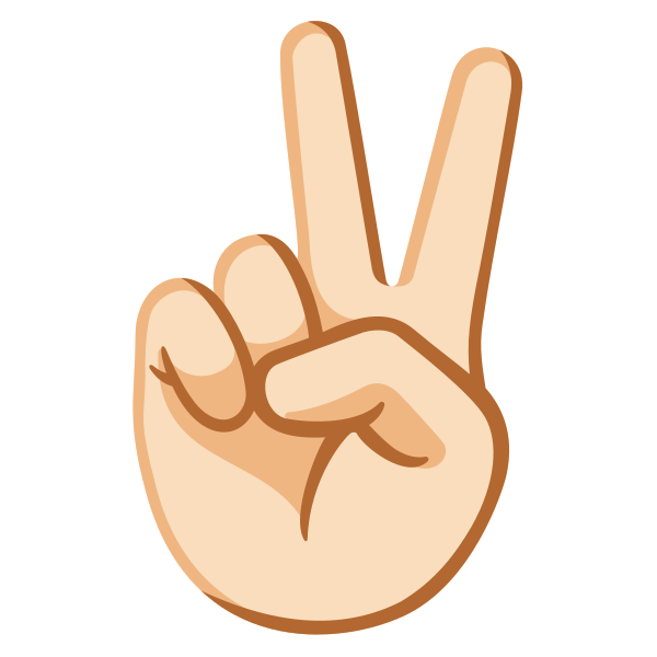 Emoji U270c 1f3fb