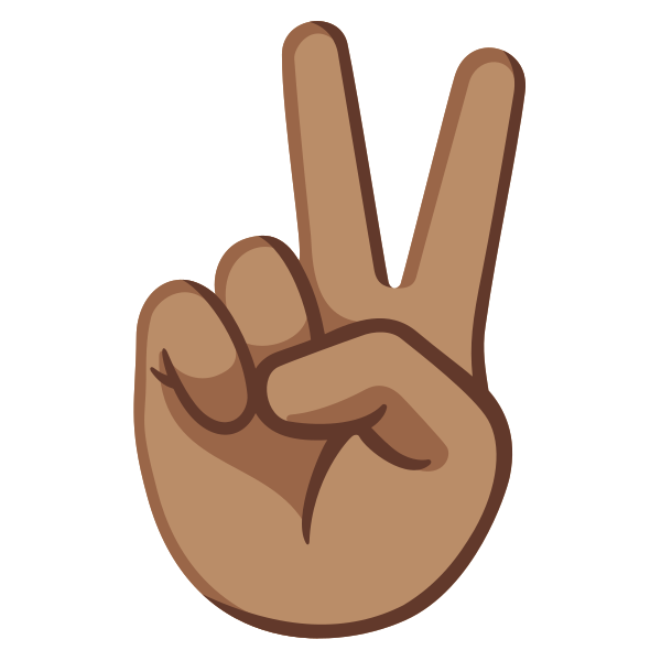 Emoji U270c 1f3fd