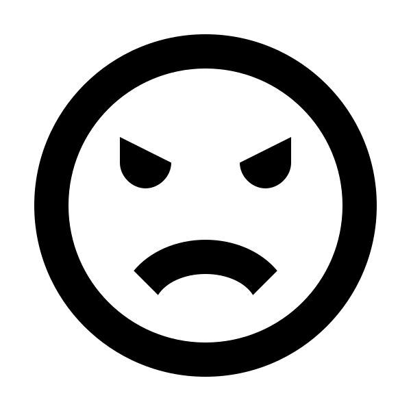 Emoticon Angry Outline