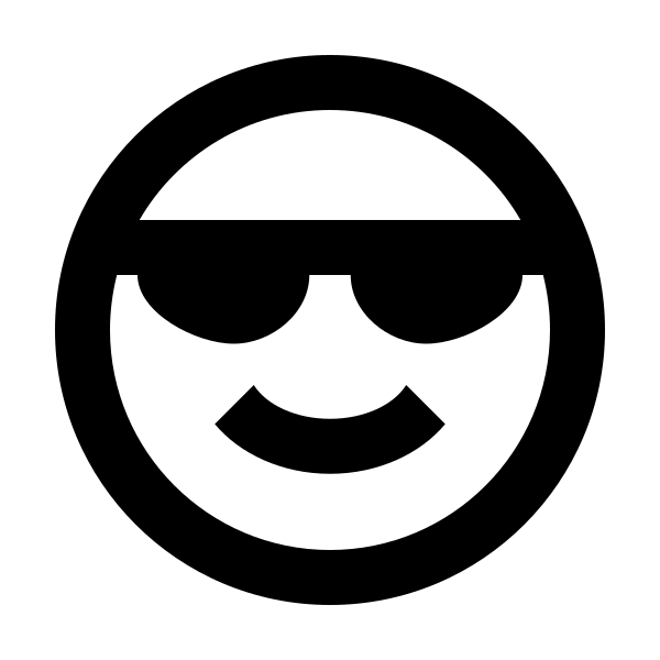 Emoticon Cool Outline