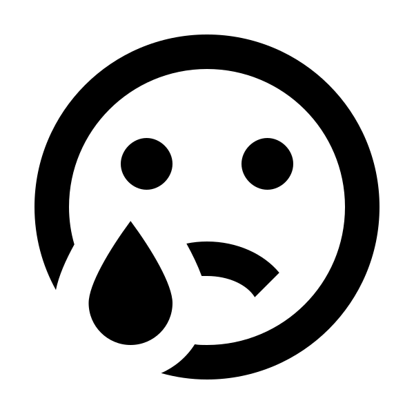 Emoticon Cry Outline