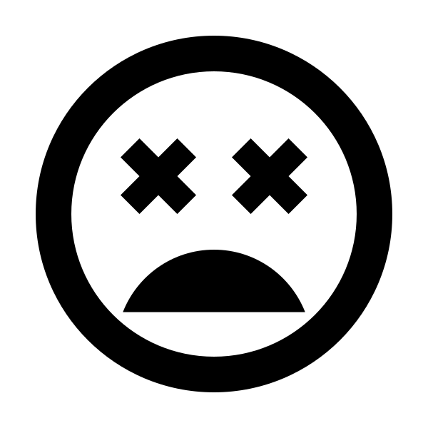 Emoticon Dead Outline