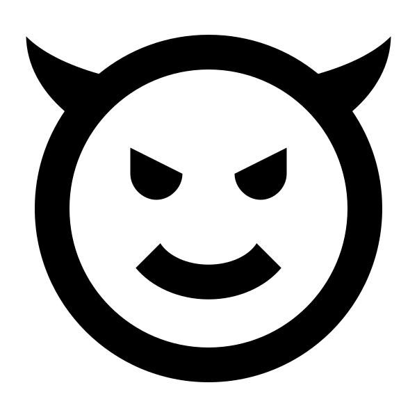 Emoticon Devil Outline