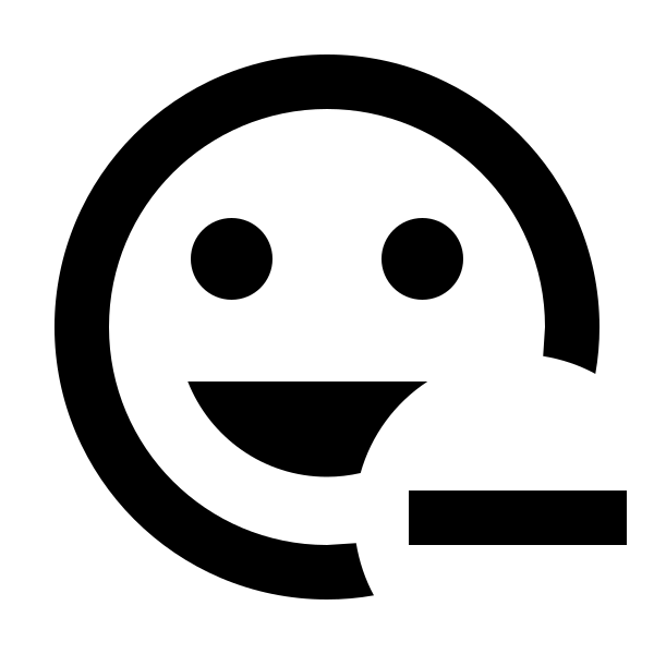 Emoticon Minus Outline