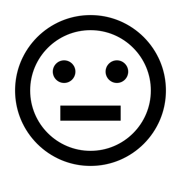 Emoticon Neutral Outline