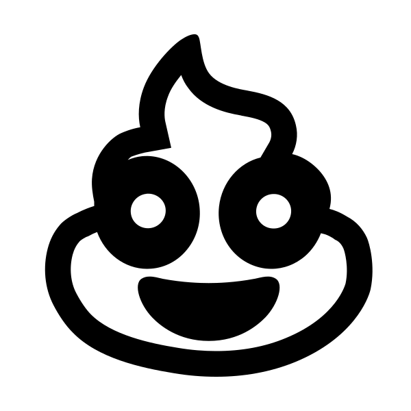 Emoticon Poop Outline