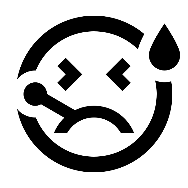 Emoticon Sick Outline