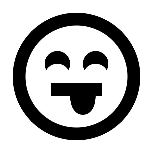 Emoticon Tongue Outline