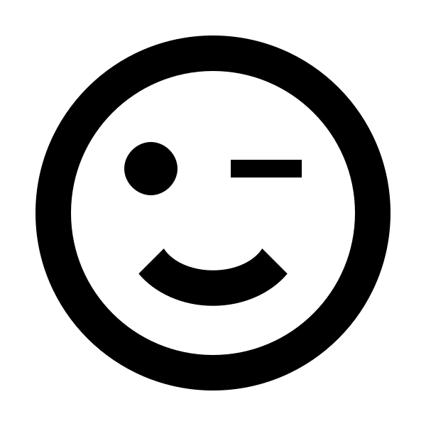 Emoticon Wink Outline