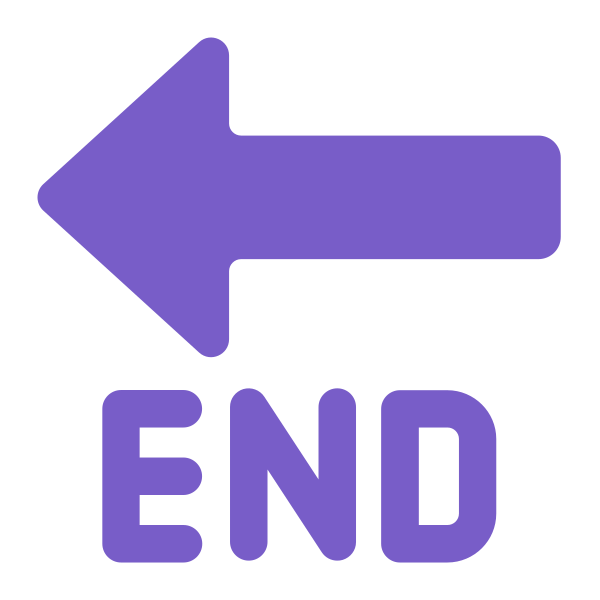 End Arrow Flat Vector