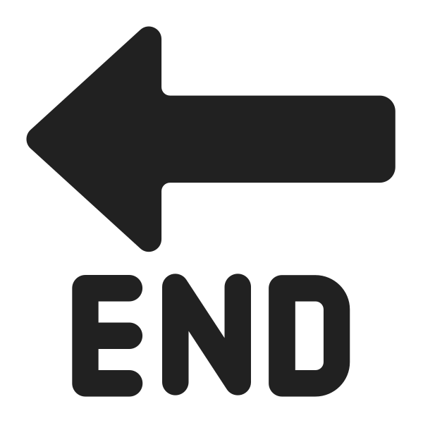 End Arrow High Contrast Vector