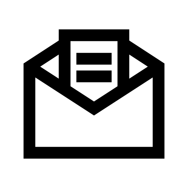 Envelope Open Text Solid Vector
