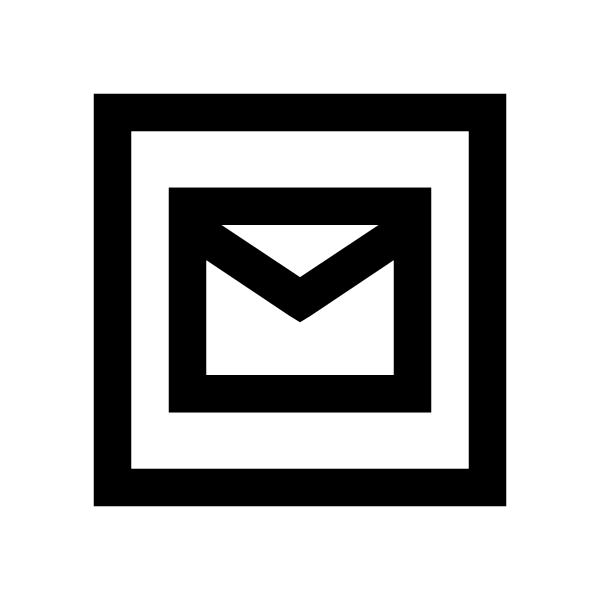 Envelope Square Solid Vector