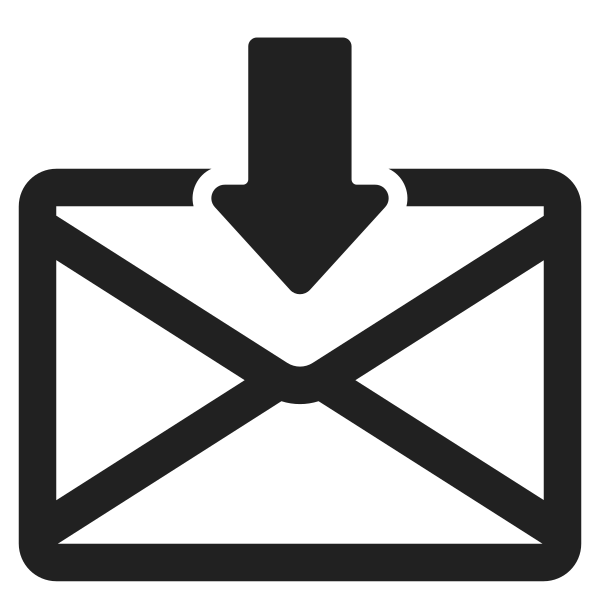 Envelope With Arrow High Contrast