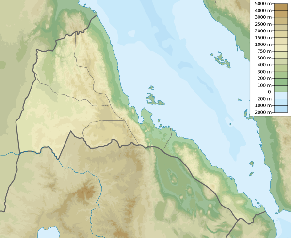Eritrea physical map