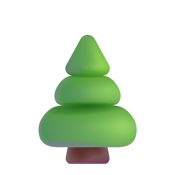 Evergreen Tree Color Vector