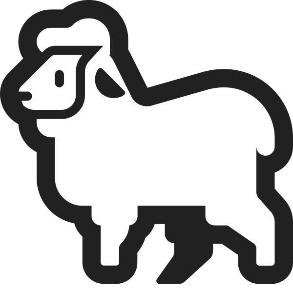 Ewe High Contrast Vector