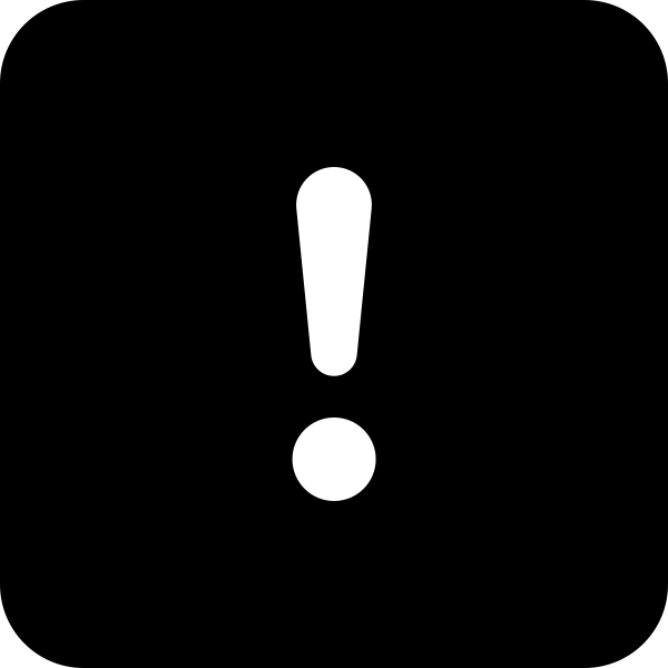 Exclamation Square Fill