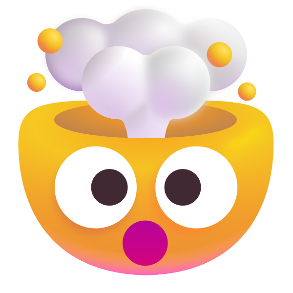 Exploding Head Color Vector