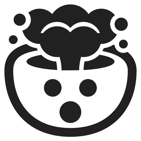 Exploding Head High Contrast Vector