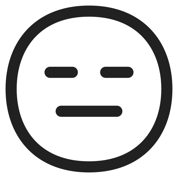 Expressionless Face High Contrast