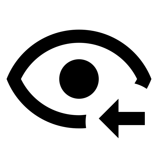 Eye Arrow Left Outline