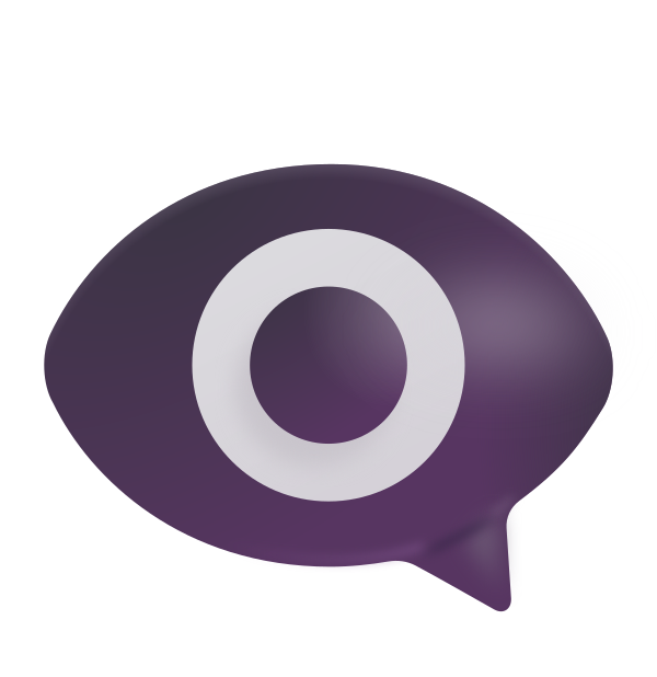 Eye In Speech Bubble Color Vector