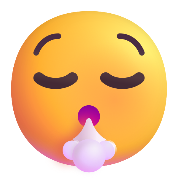 Face Exhaling Color Vector