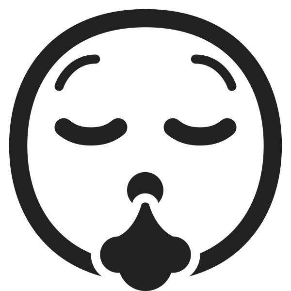 Face Exhaling High Contrast