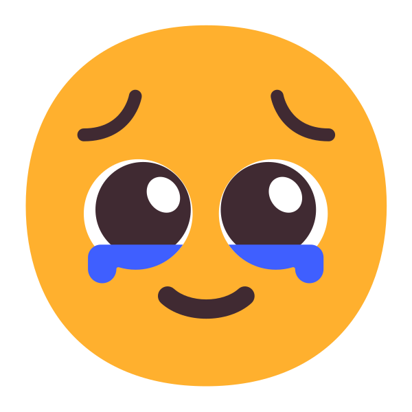 Face Holding Back Tears Flat