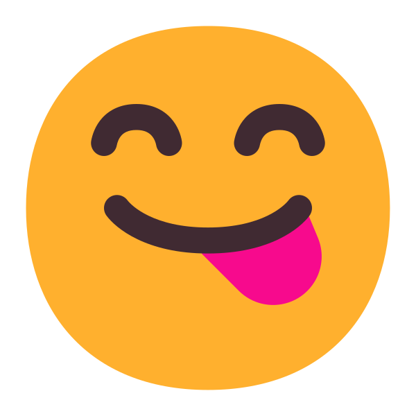 Face Savoring Food Flat Vector