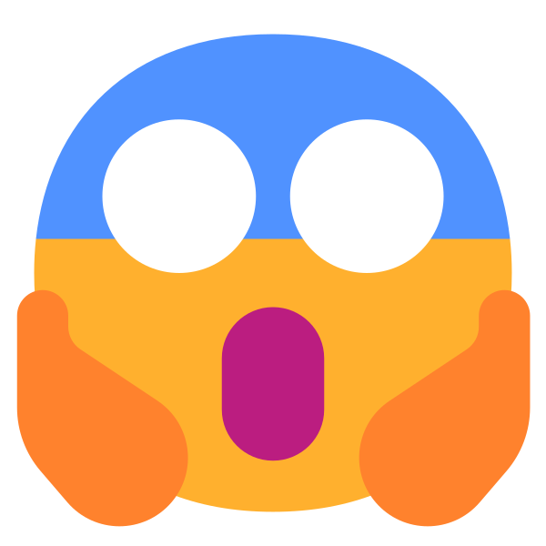 Face Screaming In Fear Flat