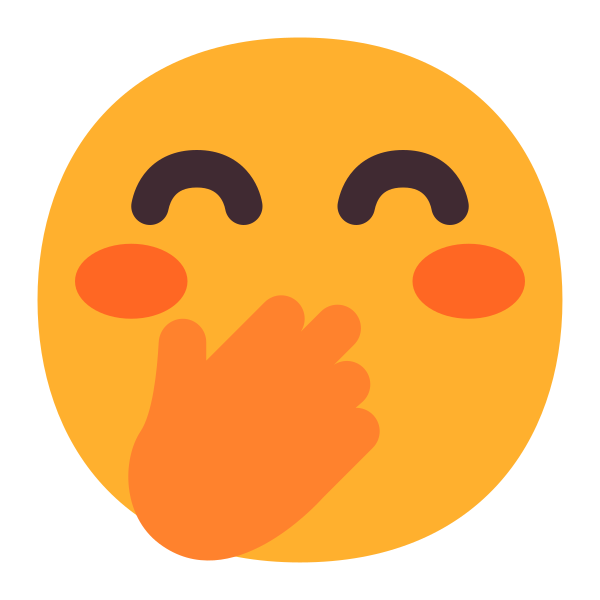 Face With Hand Over Mouth Flat