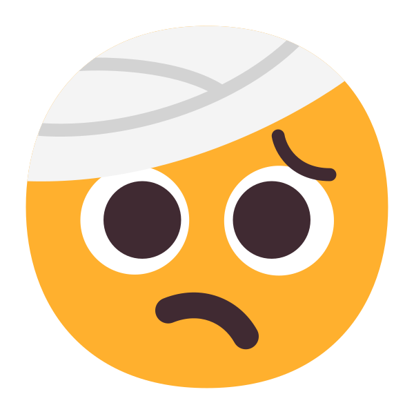 Face With Head Bandage Flat