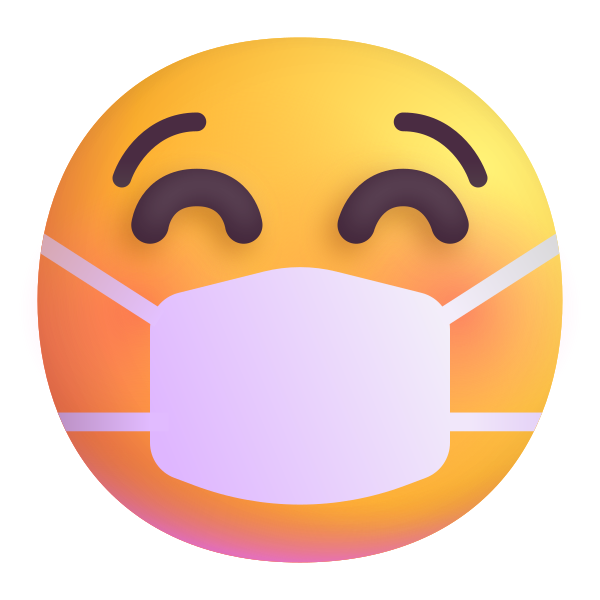 Face With Medical Mask Color Vector
