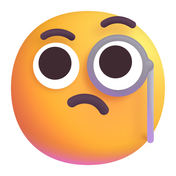 Face With Monocle Color Vector