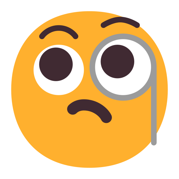 Face With Monocle Flat Vector