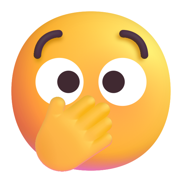 Face With Open Eyes And Hand Over Mouth Color Vector