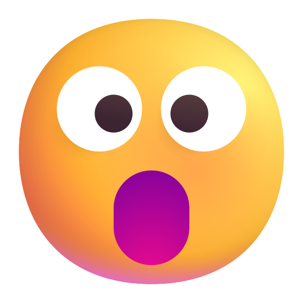 Face With Open Mouth Color Vector