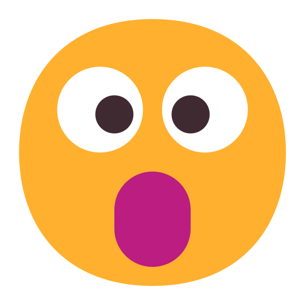 Face With Open Mouth Flat