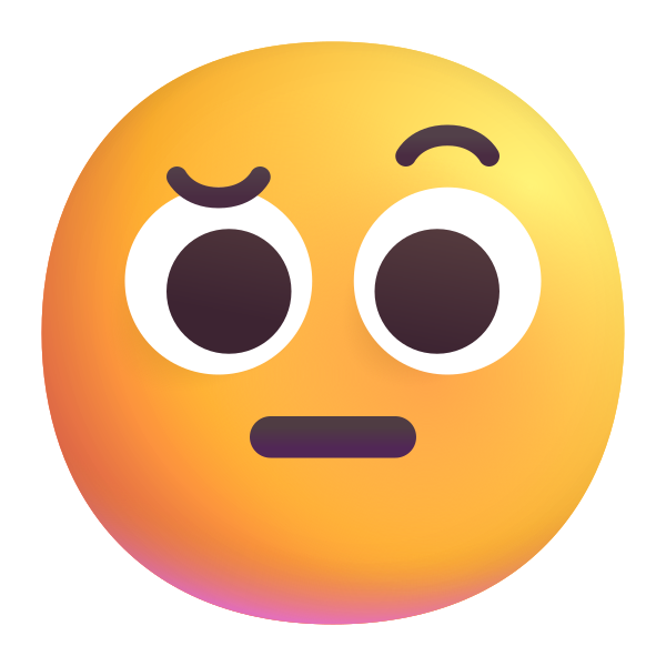 Face With Raised Eyebrow Color Vector