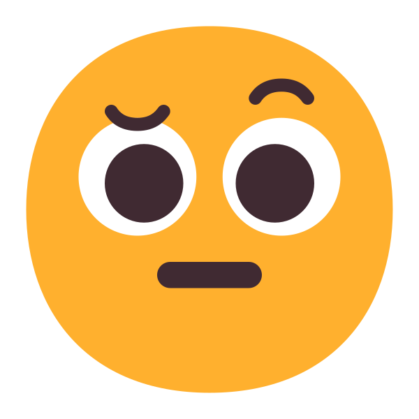 Face With Raised Eyebrow Flat Vector