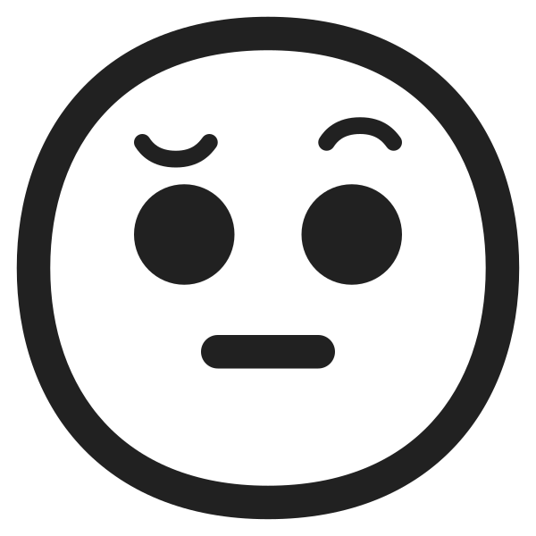 Face With Raised Eyebrow High Contrast