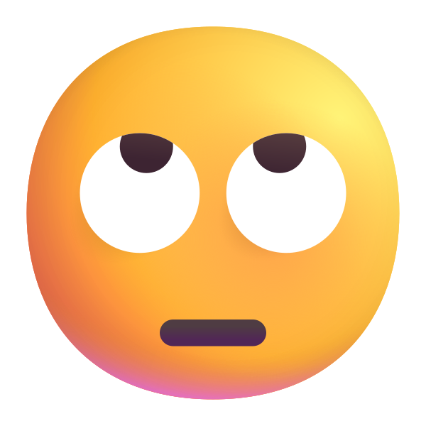 Face With Rolling Eyes Color Vector