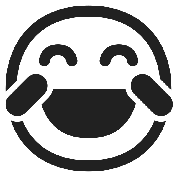 Face With Tears Of Joy High Contrast Vector