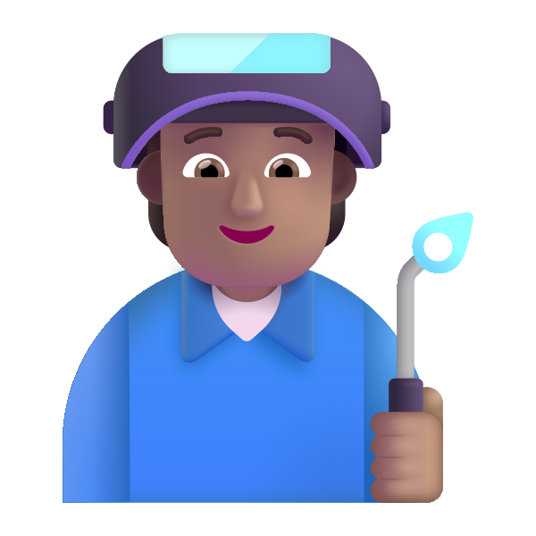 Factory Worker Color Medium Vector