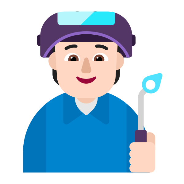 Factory Worker Flat Light Vector