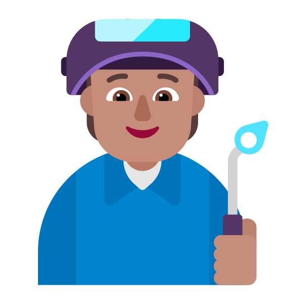 Factory Worker Flat Medium Vector