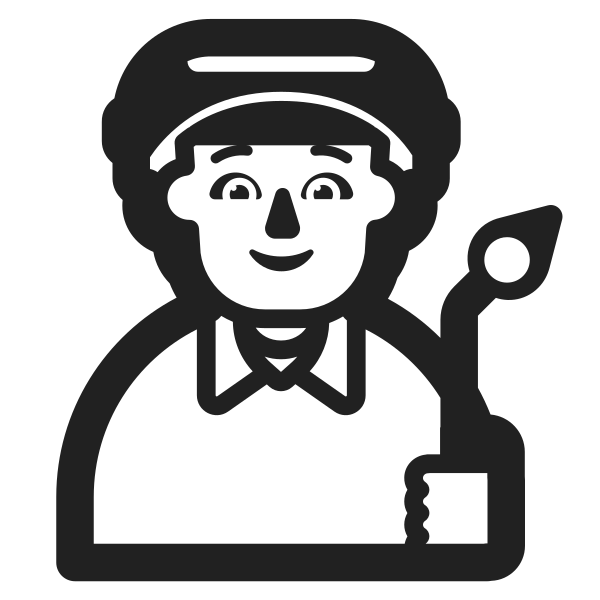 Factory Worker High Contrast Default Vector