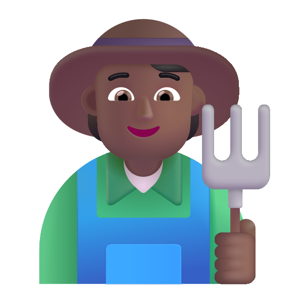Farmer Color Medium Dark Vector